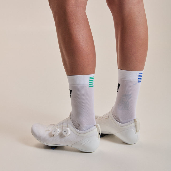 Rapha Pro Team Socks - Regular - Novantasei (White/Black) - Dragonspine Cycling