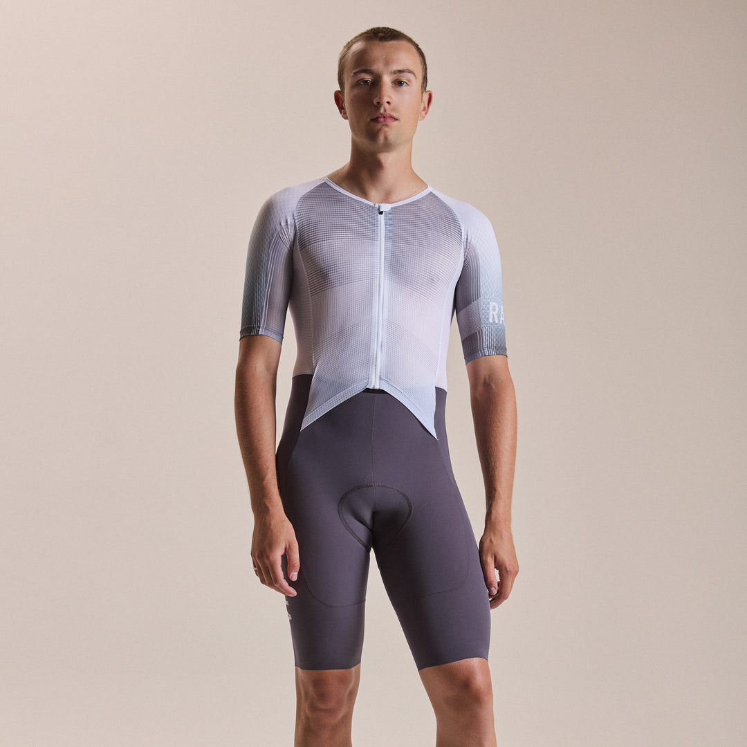 Rapha Men's Pro Team Summer Roadsuit - Lightspeed (White/Iron Grey) - Dragonspine Cycling