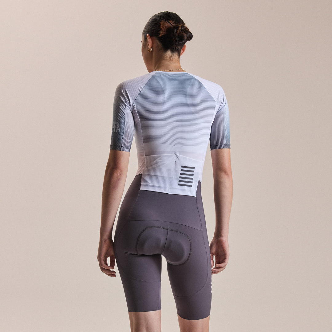 Rapha Women's Pro Team Summer Roadsuit - Lightspeed (White/Iron Grey) - Dragonspine Cycling
