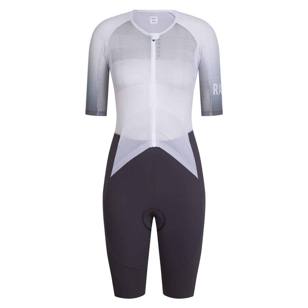 Rapha Women's Pro Team Summer Roadsuit - Lightspeed (White/Iron Grey) - Dragonspine Cycling