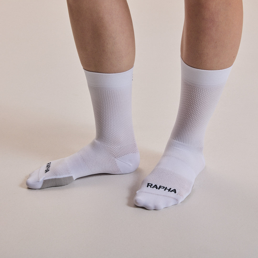 Rapha Pro Team Air Sock - Lightspeed (White/White) - Dragonspine Cycling