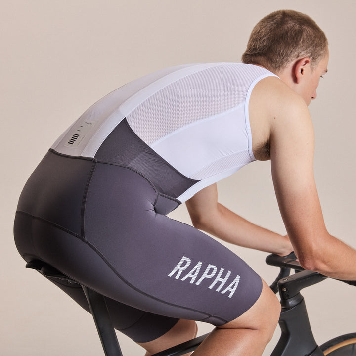 Rapha Men's Pro Team Bib Shorts III - Lightspeed (Iron Grey/White) - Dragonspine Cycling