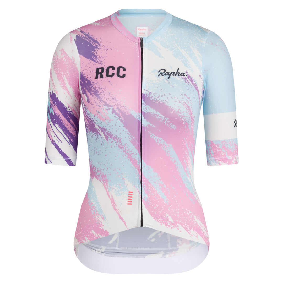 Rapha Women's Pro Team Rouleur Jersey - RCC Switch Out (Smooth Pink/Clear Blue) - Dragonspine Cycling