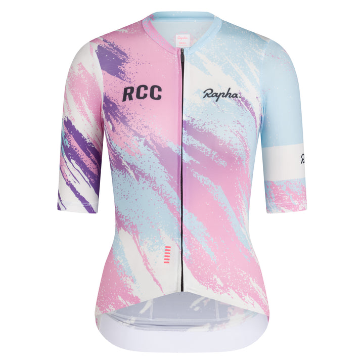 Rapha Women's Pro Team Rouleur Jersey - RCC Switch Out (Smooth Pink/Clear Blue) - Dragonspine Cycling