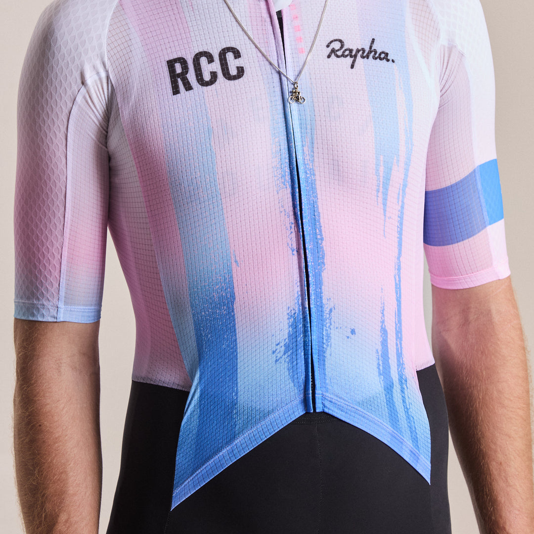 Rapha Men's Pro Team Summer Roadsuit - RCC Switch Out (Black/Smooth Pink) - Dragonspine Cycling