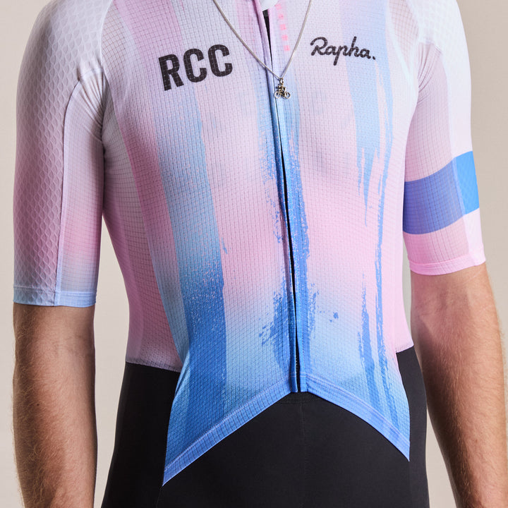 Rapha Men's Pro Team Summer Roadsuit - RCC Switch Out (Black/Smooth Pink) - Dragonspine Cycling