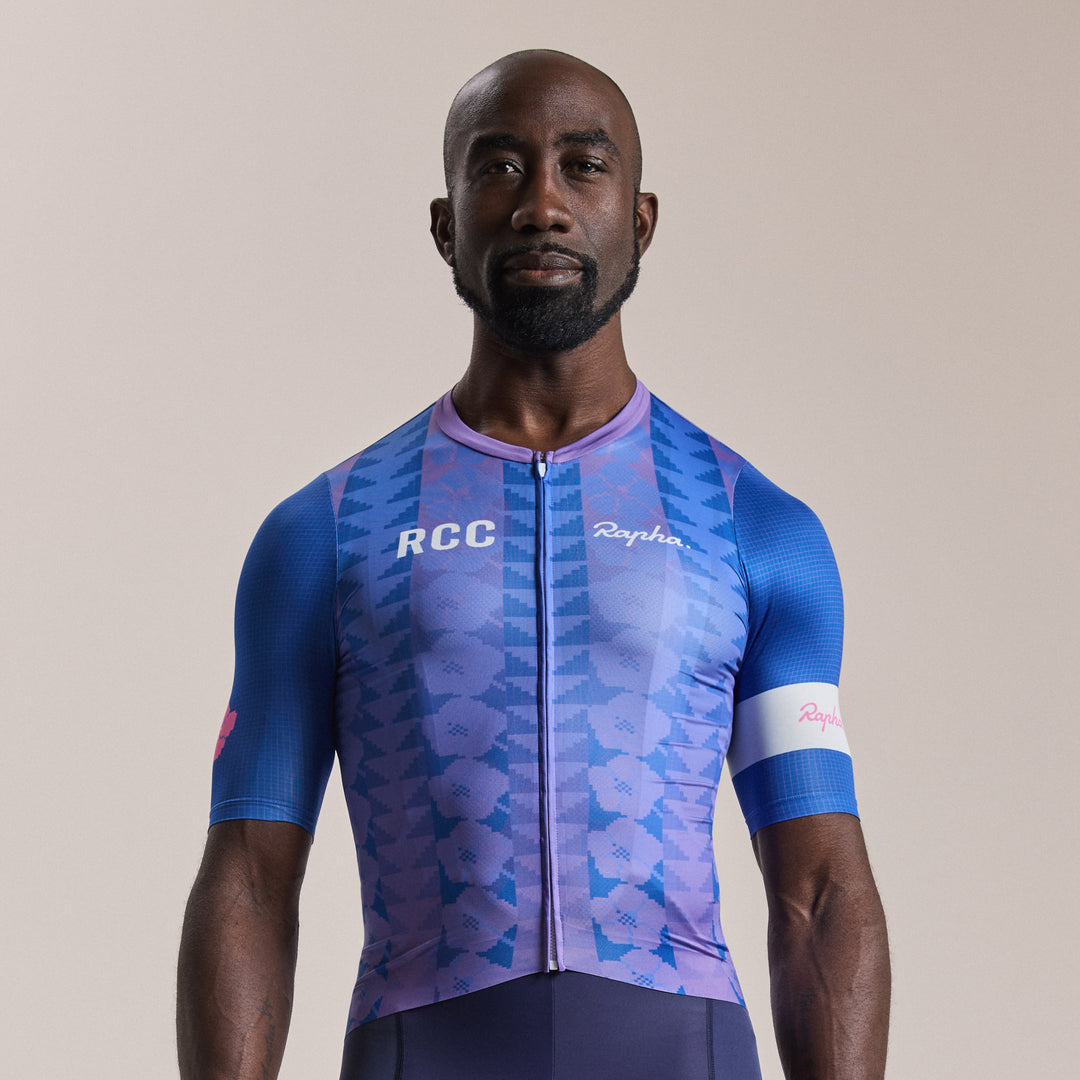 Rapha RCC + Yinka Ilori Men's Pro Team Rouleur Jersey (Multicolour Blue) - Dragonspine Cycling