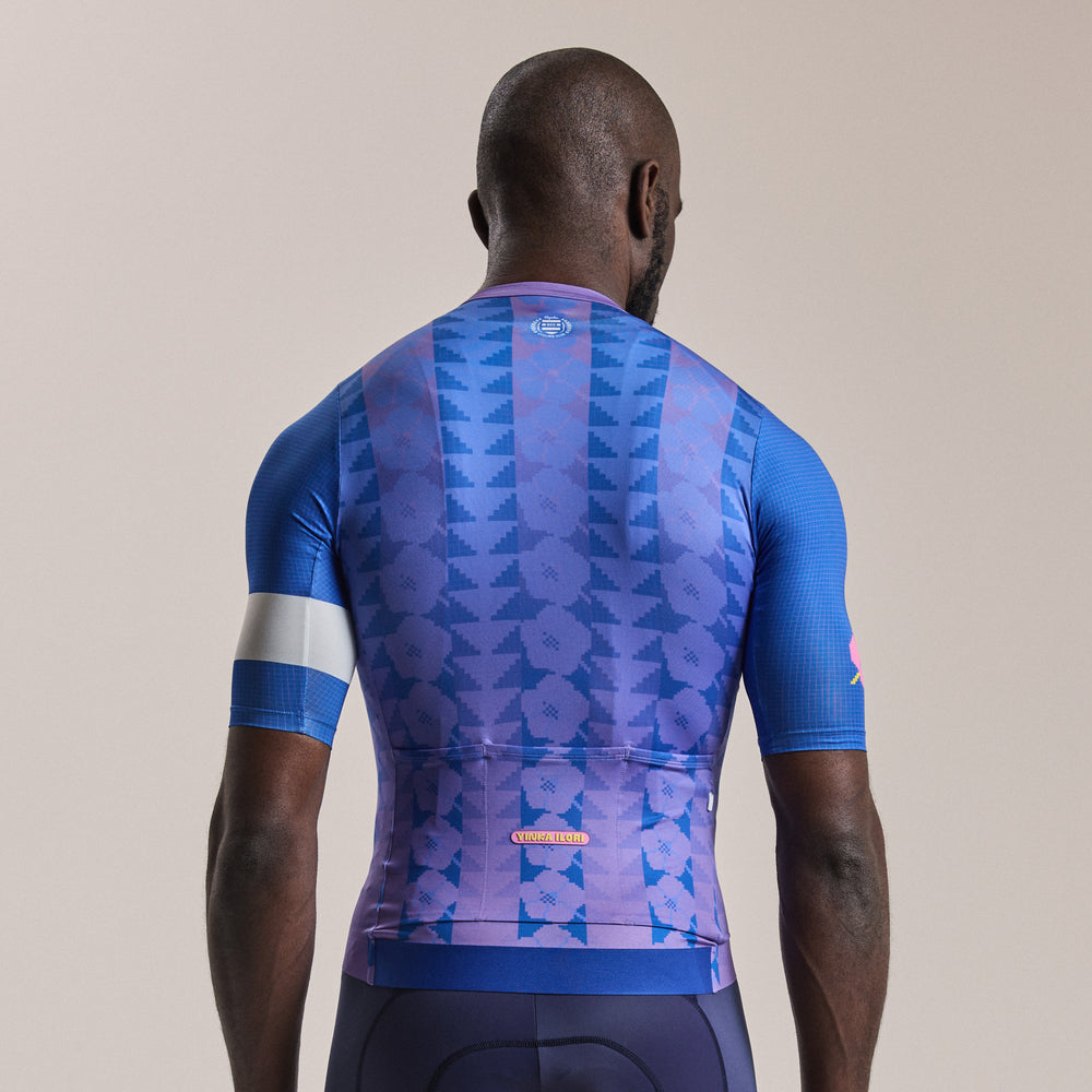 Rapha RCC + Yinka Ilori Men's Pro Team Rouleur Jersey (Multicolour Blue) - Dragonspine Cycling