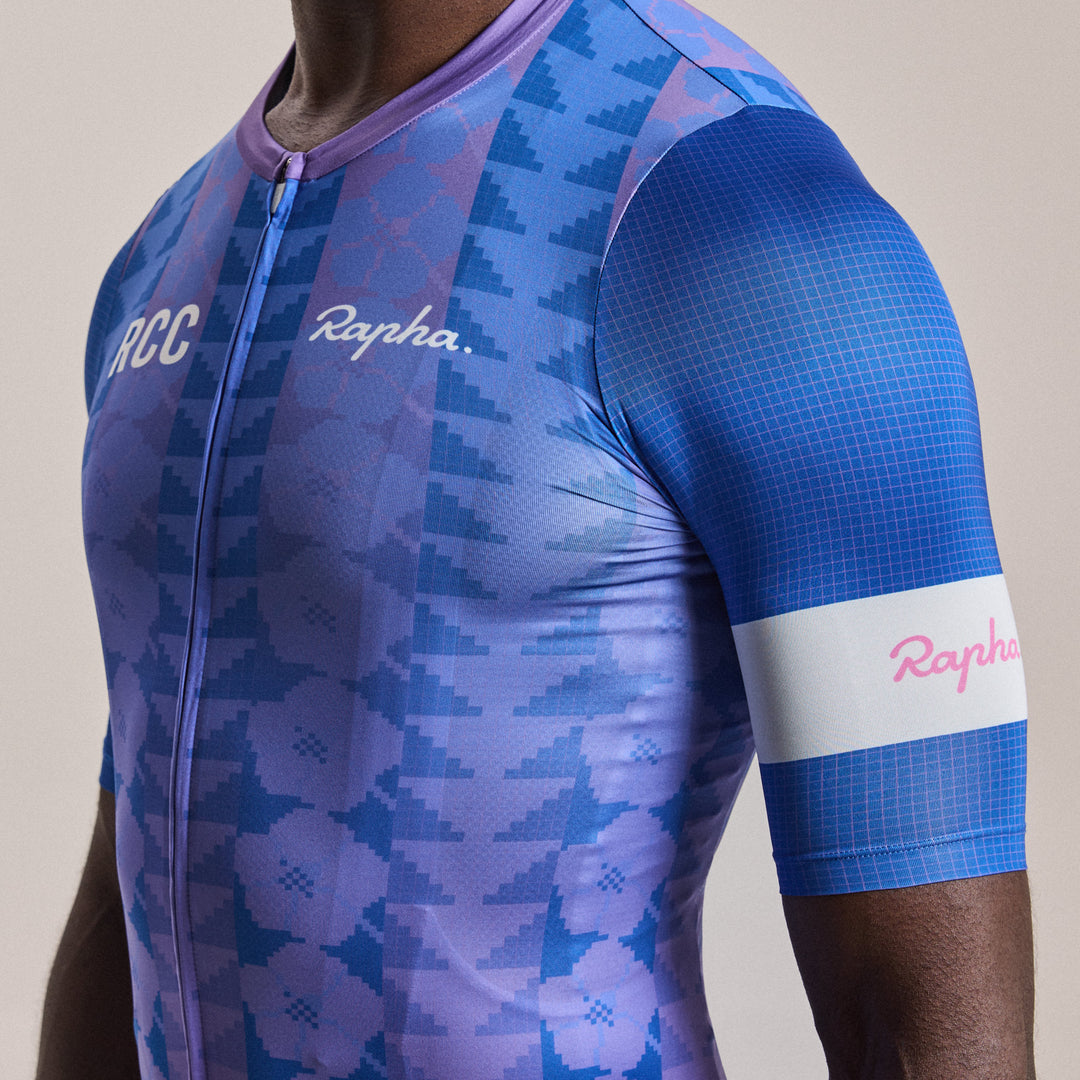 Rapha RCC + Yinka Ilori Men's Pro Team Rouleur Jersey (Multicolour Blue) - Dragonspine Cycling