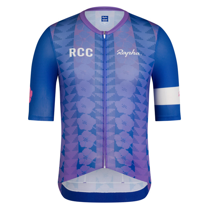 Rapha RCC + Yinka Ilori Men's Pro Team Rouleur Jersey (Multicolour Blue) - Dragonspine Cycling