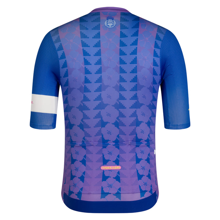 Rapha RCC + Yinka Ilori Men's Pro Team Rouleur Jersey (Multicolour Blue) - Dragonspine Cycling