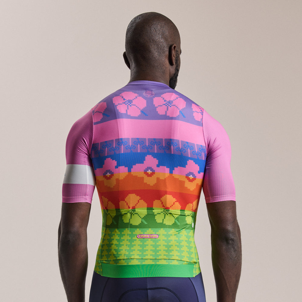 Rapha RCC + Yinka Ilori Men's Pro Team Rouleur Jersey (Multicolour Pink) - Dragonspine Cycling