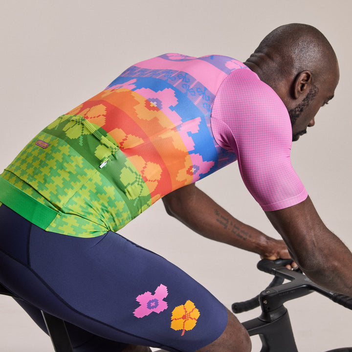 Rapha RCC + Yinka Ilori Men's Pro Team Rouleur Jersey (Multicolour Pink) - Dragonspine Cycling
