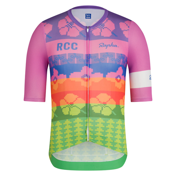 Rapha RCC + Yinka Ilori Men's Pro Team Rouleur Jersey (Multicolour Pink) - Dragonspine Cycling