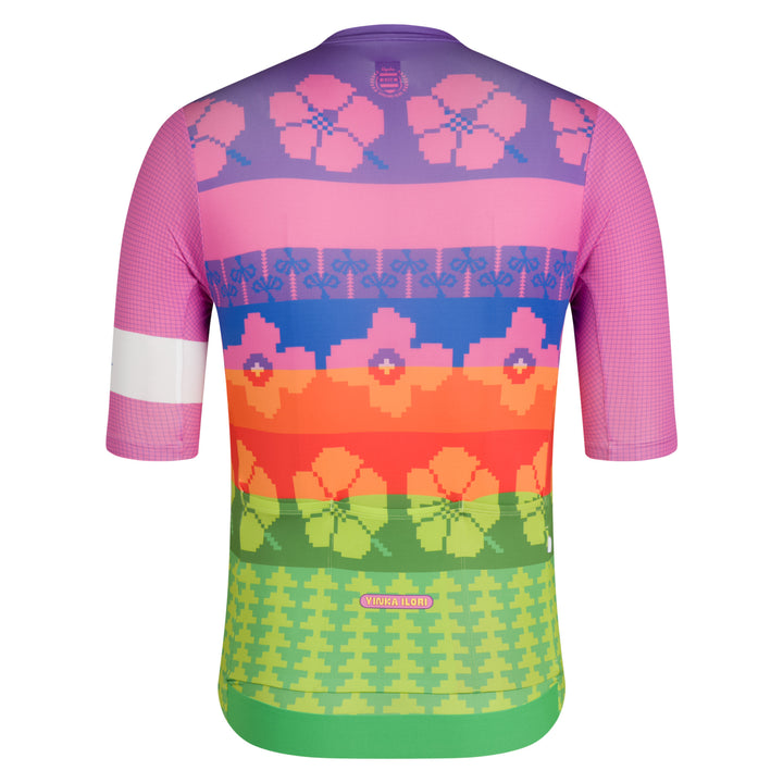 Rapha RCC + Yinka Ilori Men's Pro Team Rouleur Jersey (Multicolour Pink) - Dragonspine Cycling