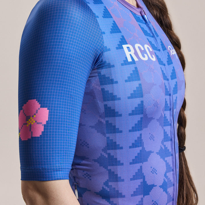 Rapha RCC + Yinka Ilori Women's Pro Team Rouleur Jersey (Multicolour Blue) - Dragonspine Cycling