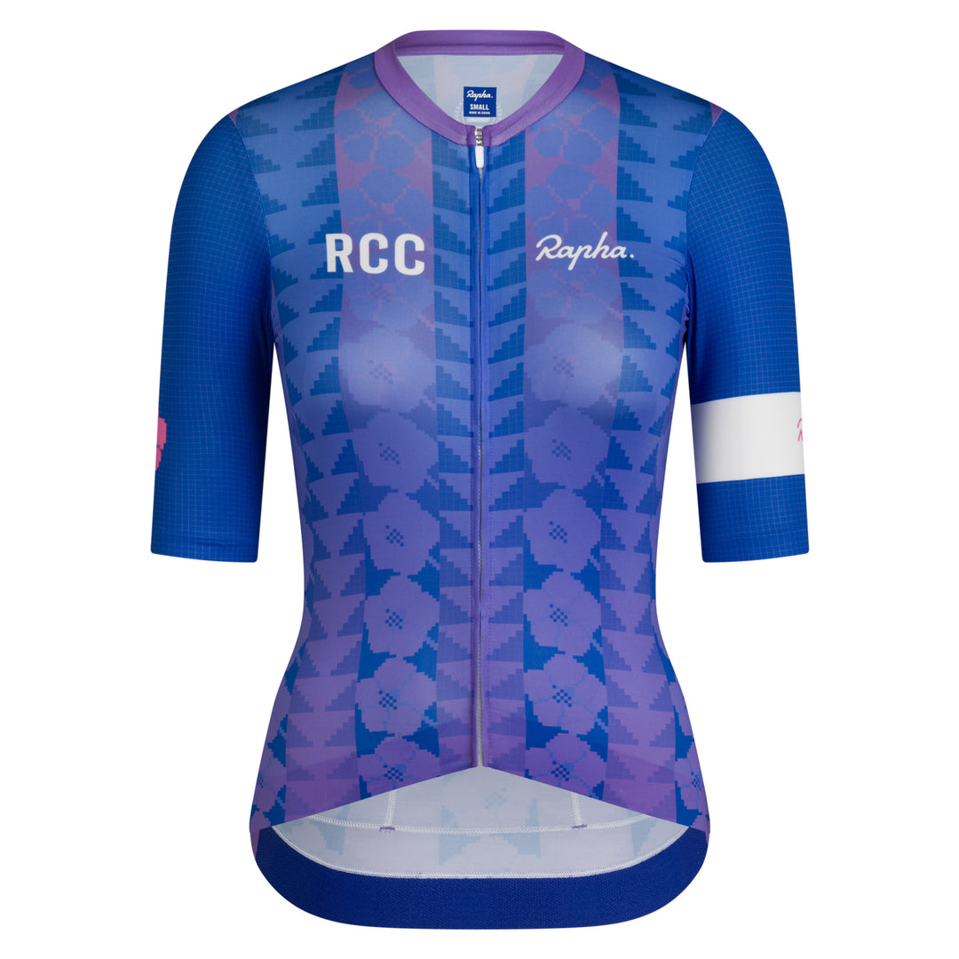 Rapha RCC + Yinka Ilori Women's Pro Team Rouleur Jersey (Multicolour Blue) - Dragonspine Cycling