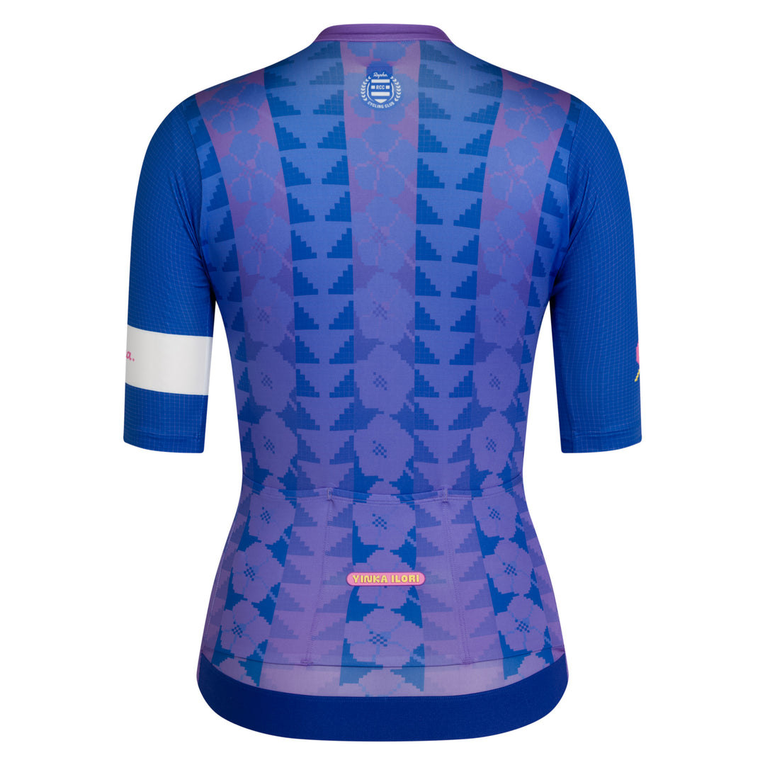 Rapha RCC + Yinka Ilori Women's Pro Team Rouleur Jersey (Multicolour Blue) - Dragonspine Cycling