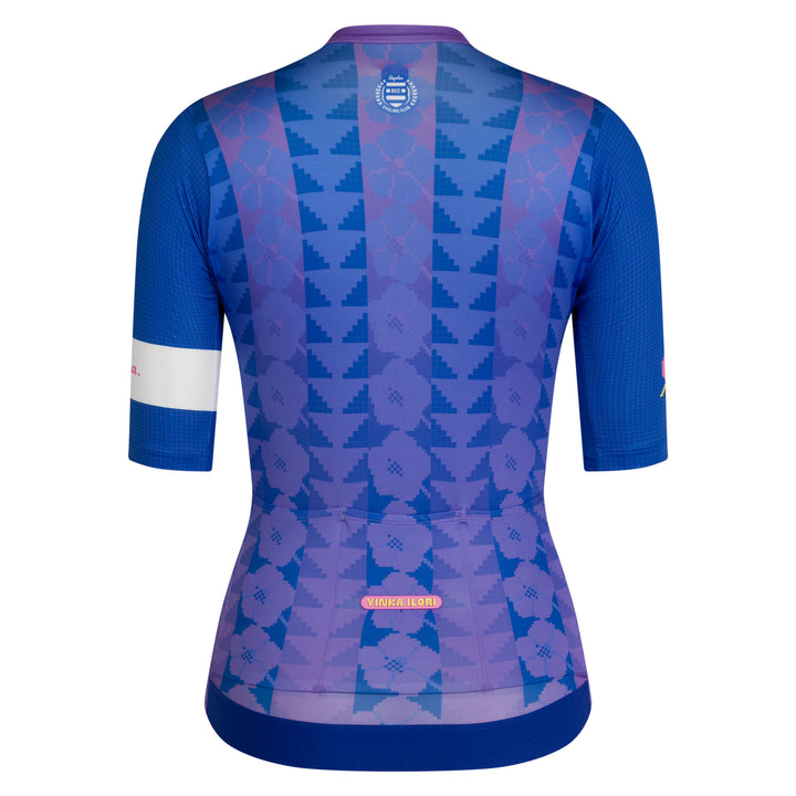 Rapha RCC + Yinka Ilori Women's Pro Team Rouleur Jersey (Multicolour Blue) - Dragonspine Cycling