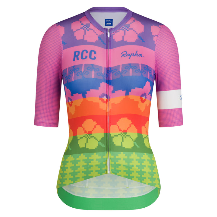 Rapha RCC + Yinka Ilori Women's Pro Team Rouleur Jersey (Multicolour Pink) - Dragonspine Cycling