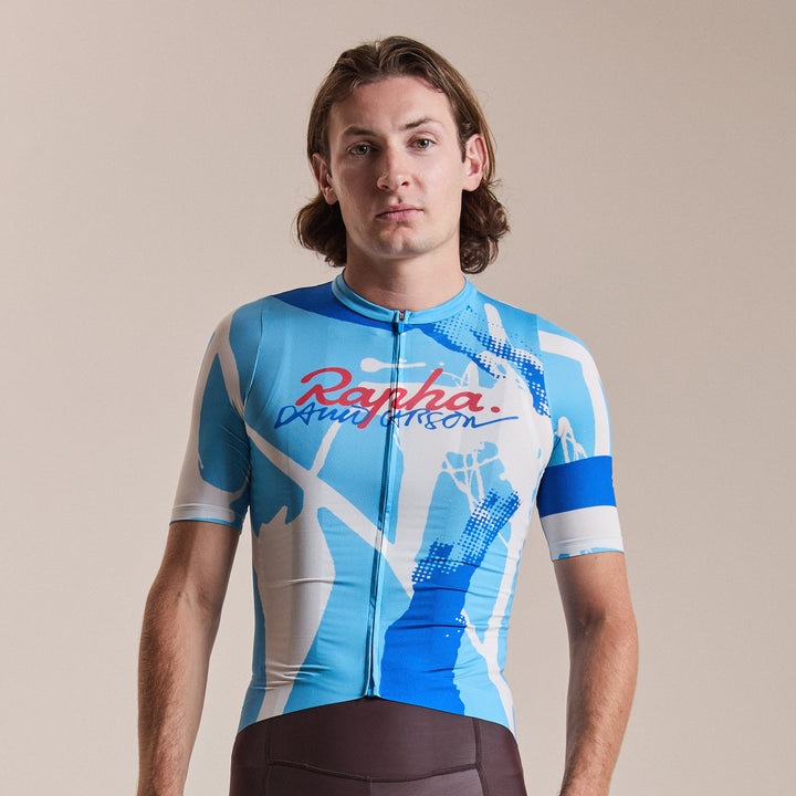 Rapha Rapha + David Carson Men's Pro Team Rouleur Jersey (Cornflower/Cobalt) - Dragonspine Cycling