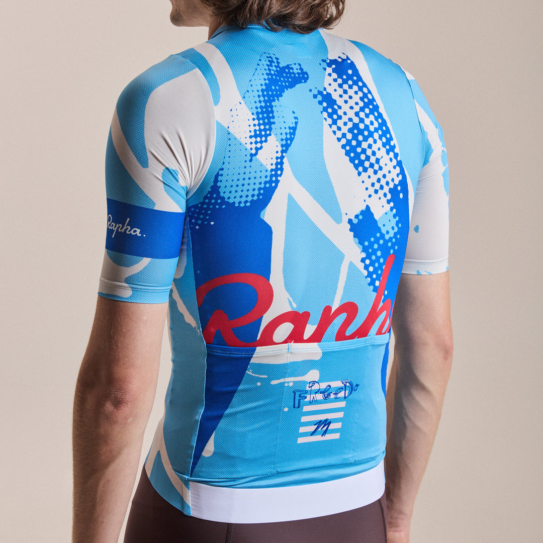 Rapha Rapha + David Carson Men's Pro Team Rouleur Jersey (Cornflower/Cobalt) - Dragonspine Cycling