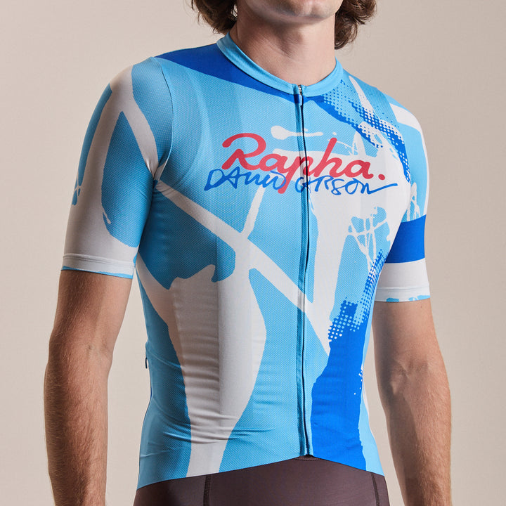 Rapha Rapha + David Carson Men's Pro Team Rouleur Jersey (Cornflower/Cobalt) - Dragonspine Cycling