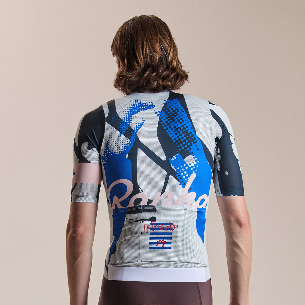 Rapha Rapha + David Carson Men's Pro Team Rouleur Jersey (Pale Grey/Black) - Dragonspine Cycling