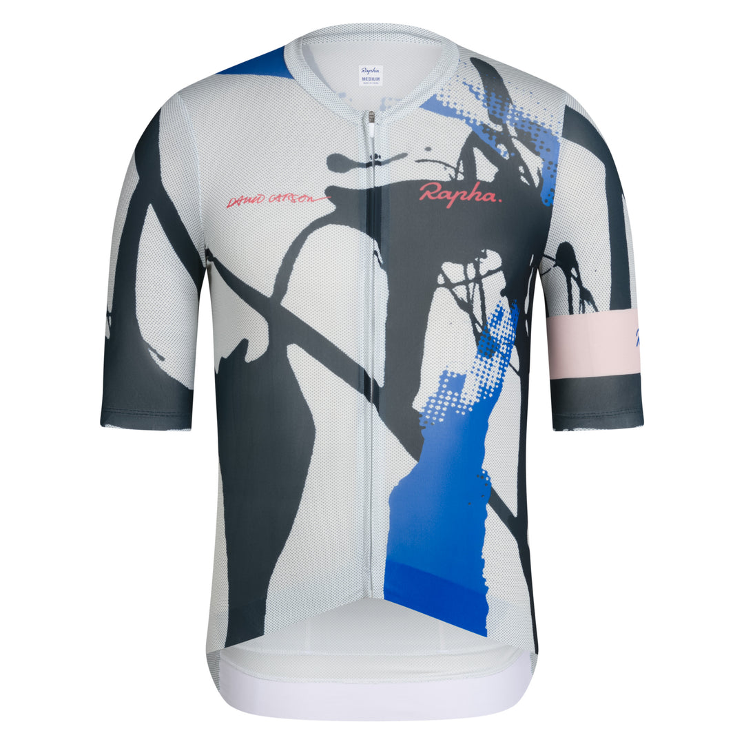 Rapha Rapha + David Carson Men's Pro Team Rouleur Jersey (Pale Grey/Black) - Dragonspine Cycling