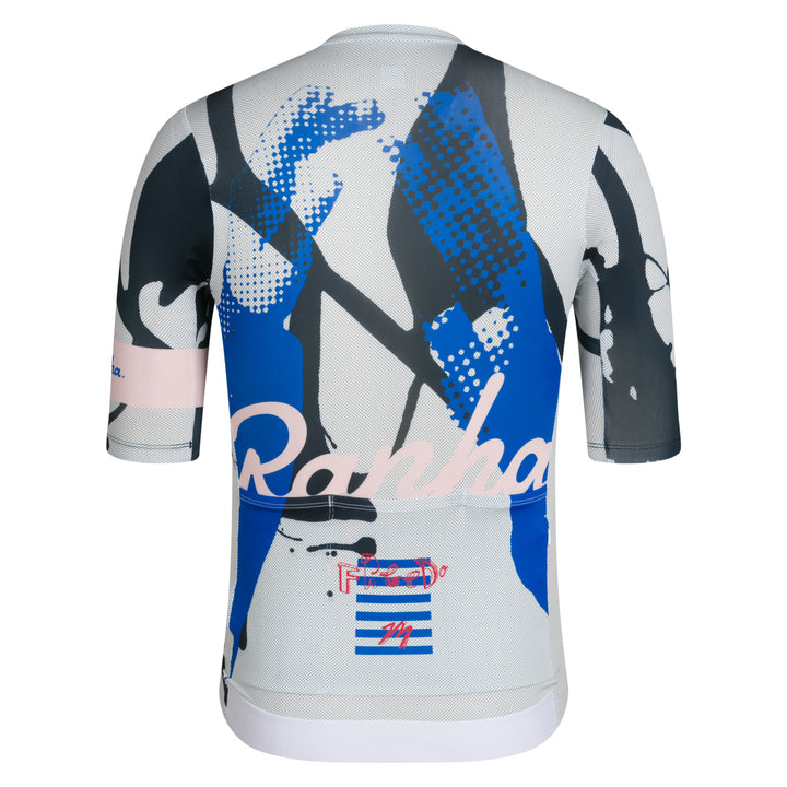Rapha Rapha + David Carson Men's Pro Team Rouleur Jersey (Pale Grey/Black) - Dragonspine Cycling