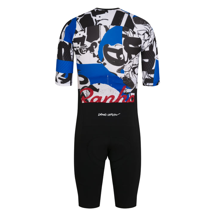 Rapha Rapha + David Carson Men's Pro Team Roadsuit (Black/Cobalt) - Dragonspine Cycling