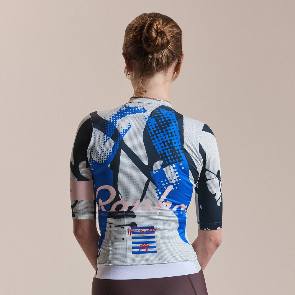 Rapha Rapha + David Carson Women's PT Rouleur Jersey (Pale Grey/Black) - Dragonspine Cycling
