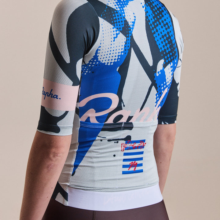 Rapha Rapha + David Carson Women's PT Rouleur Jersey (Pale Grey/Black) - Dragonspine Cycling