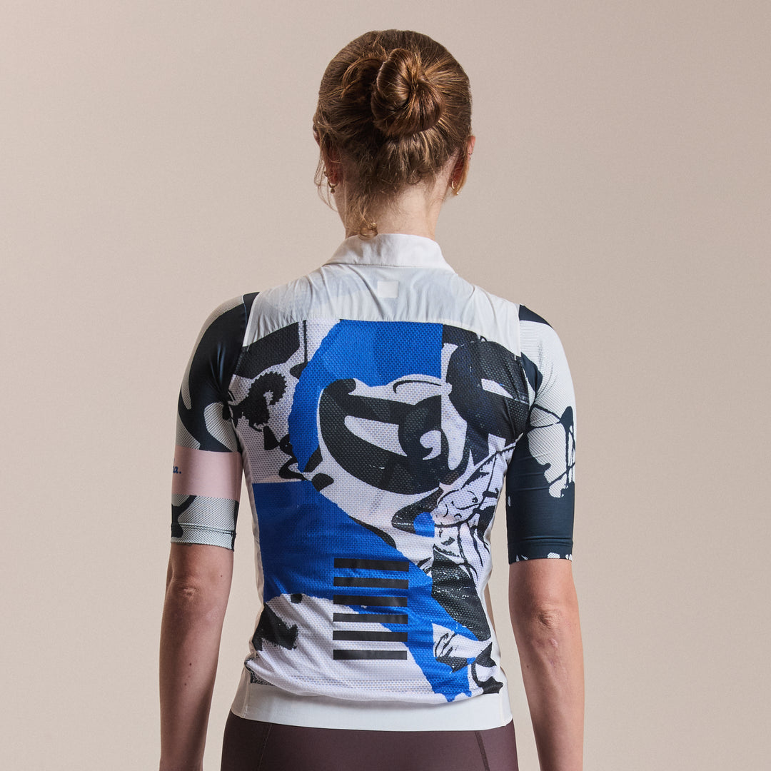 Rapha Rapha + David Carson Women's Pro Team Gilet (White/Cobalt) - Dragonspine Cycling