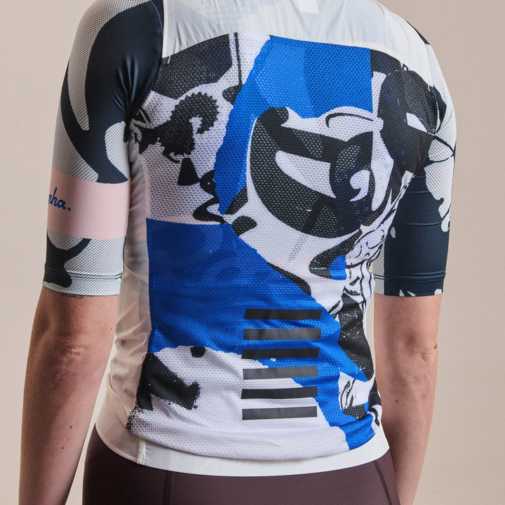 Rapha Rapha + David Carson Women's Pro Team Gilet (White/Cobalt) - Dragonspine Cycling