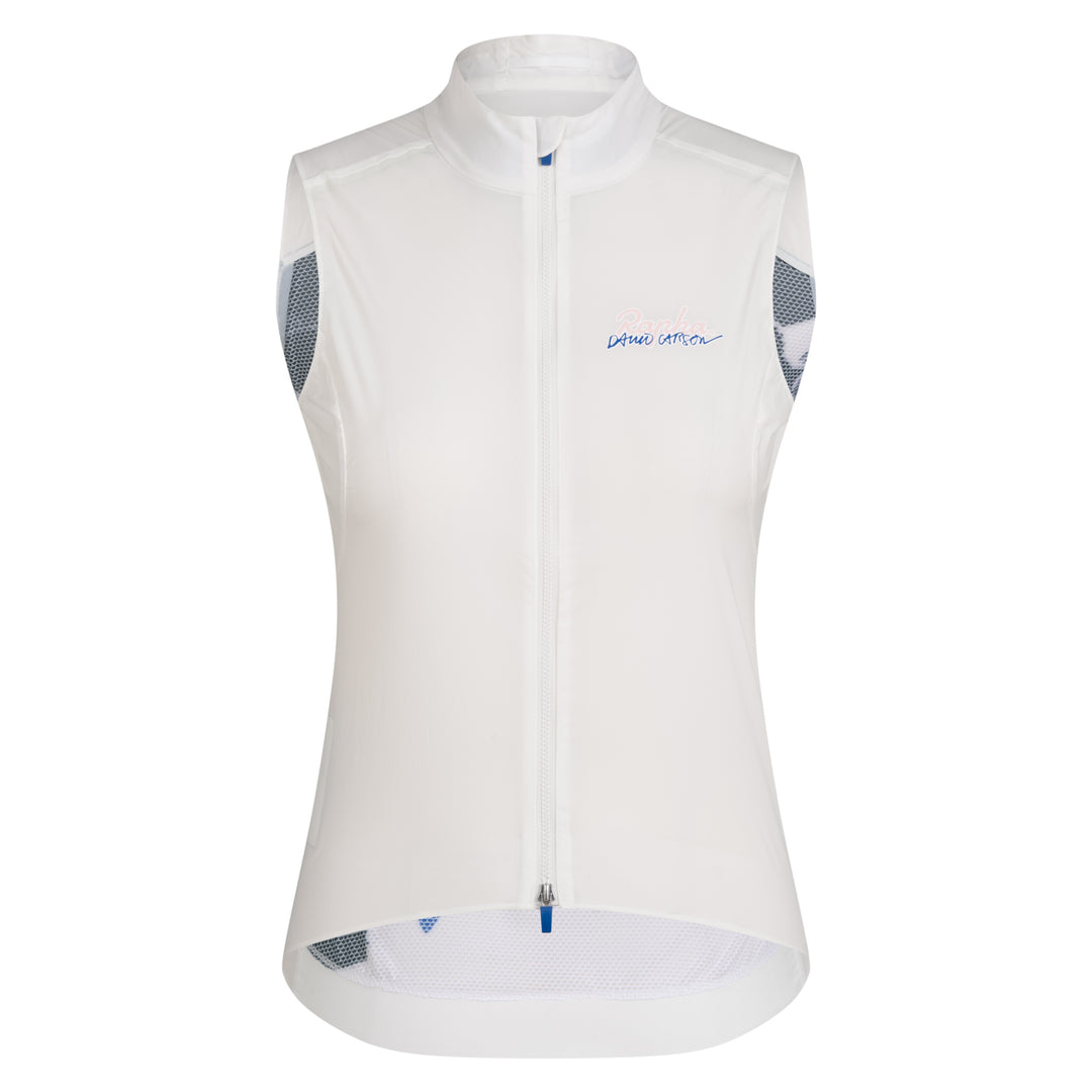 Rapha Rapha + David Carson Women's Pro Team Gilet (White/Cobalt) - Dragonspine Cycling