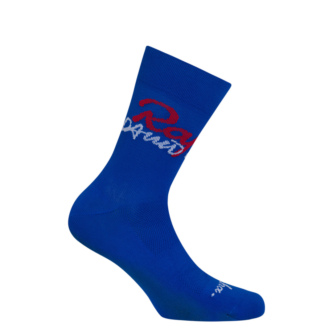 Rapha Rapha + David Carson Pro Team Socks (Cobalt/Red Lava) - Dragonspine Cycling