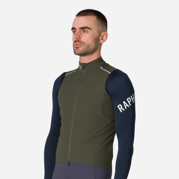 Rapha Men's Pro Team Gilet II (Dark Green/Silver Reflective) - Dragonspine Cycling