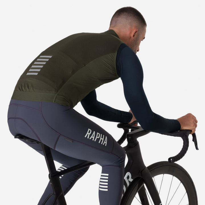Rapha Men's Pro Team Gilet II (Dark Green/Silver Reflective) - Dragonspine Cycling