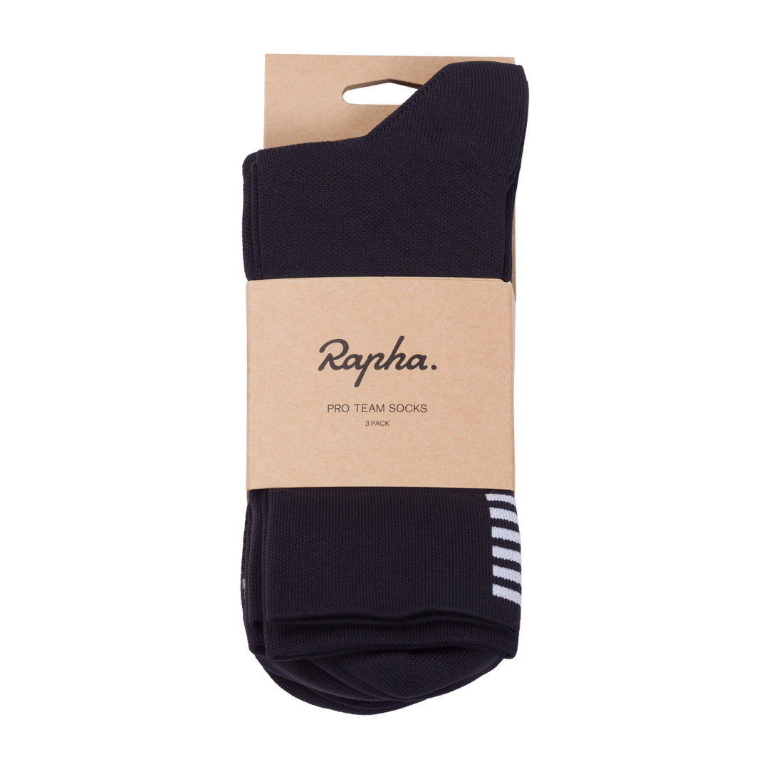 Rapha Pro Team Socks - Regular 3 Pack (Black/White) - Dragonspine Cycling