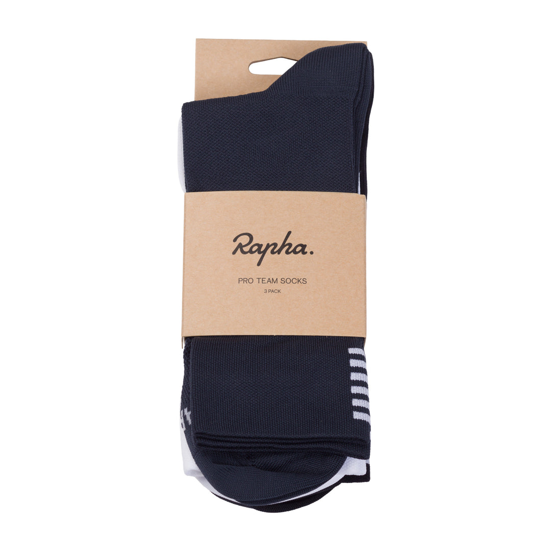 Rapha Pro Team Socks - Regular 3 Pack (Black/White/Navy Multipack) - Dragonspine Cycling