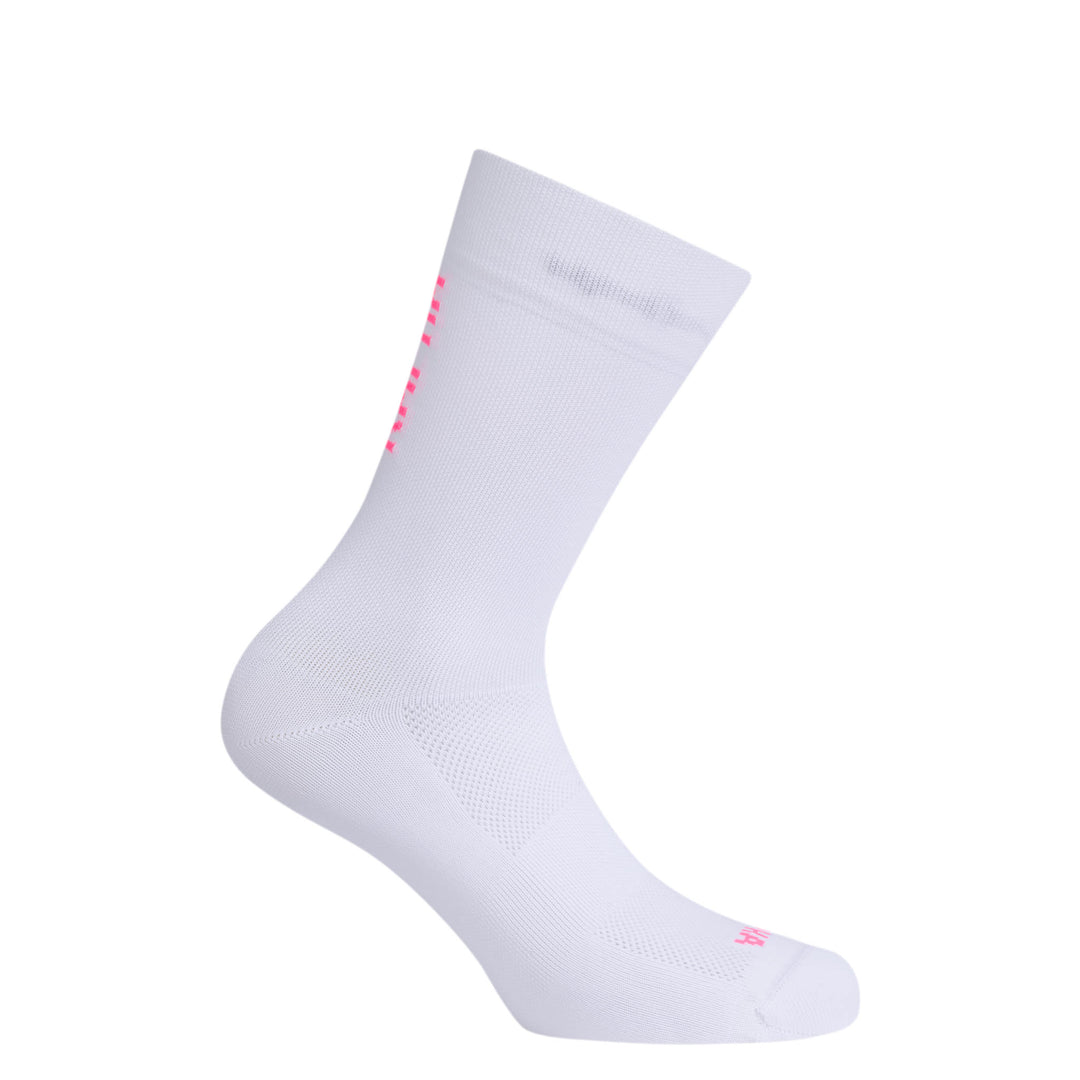 Rapha Pro Team Socks II - Regular (White/High-Vis Pink) - Dragonspine Cycling
