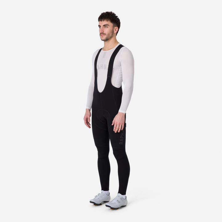 Rapha Men's Pro Team Winter Tights with Pad II (Black/Black) - Dragonspine Cycling