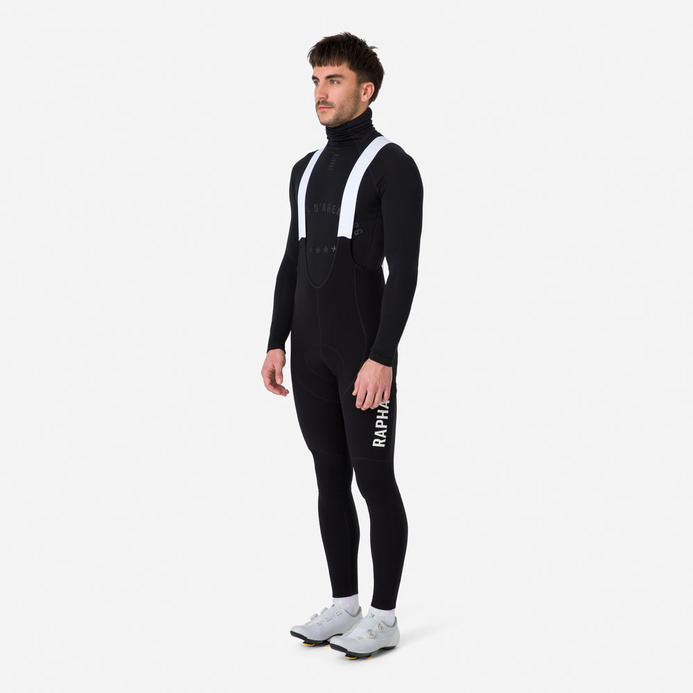 Rapha Men's Pro Team Winter Tights with Pad II (Black/White) - Dragonspine Cycling