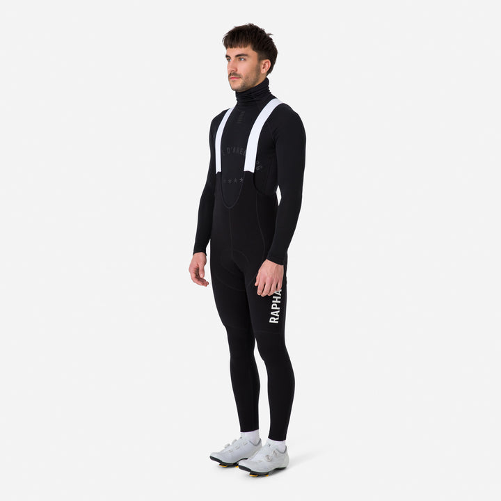 Rapha Men's Pro Team Winter Tights with Pad II (Black/White) - Dragonspine Cycling