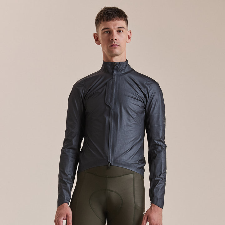 Men’s Pro Team Gore-Tex LW Rain Jacket II in Black/Black