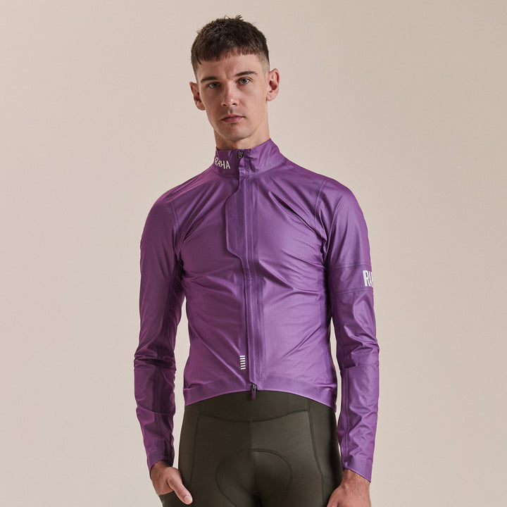 Rapha Men's Pro Team Gore-Tex LW Rain Jacket II (Deep Magenta/White) - Dragonspine Cycling