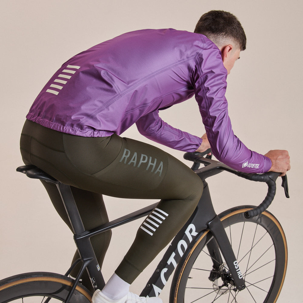 Rapha Men's Pro Team Gore-Tex LW Rain Jacket II (Deep Magenta/White) - Dragonspine Cycling
