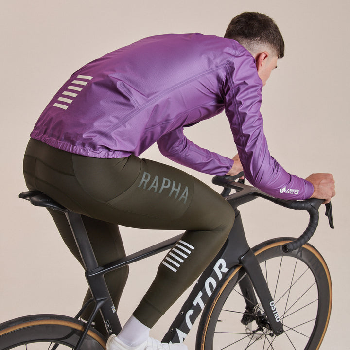 Rapha Men's Pro Team Gore-Tex LW Rain Jacket II (Deep Magenta/White) - Dragonspine Cycling