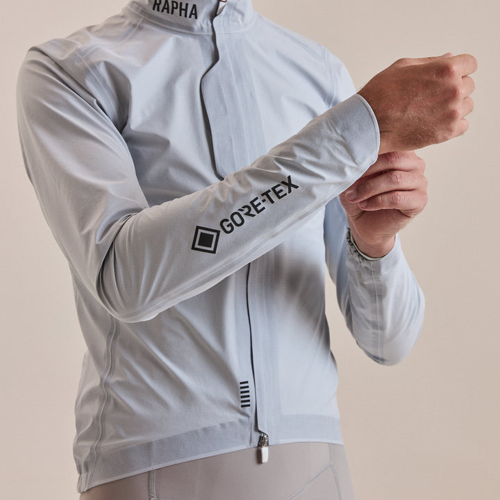 Rapha Men's Pro Team Gore-Tex LW Rain Jacket II (White/Black) - Dragonspine Cycling
